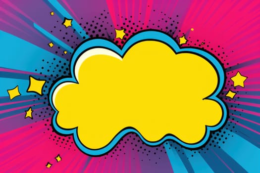 Speech bubble burst comic art illustration.