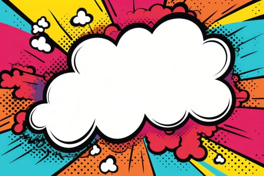 Speech bubble burst comic art illustration.