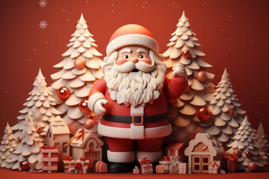 Christmas festival with copy space, Santa Claus, Generative AI.