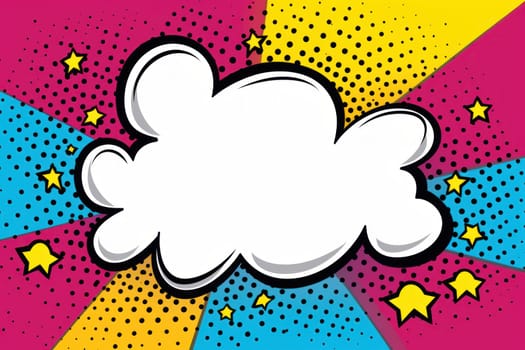 Speech bubble burst comic art illustration.