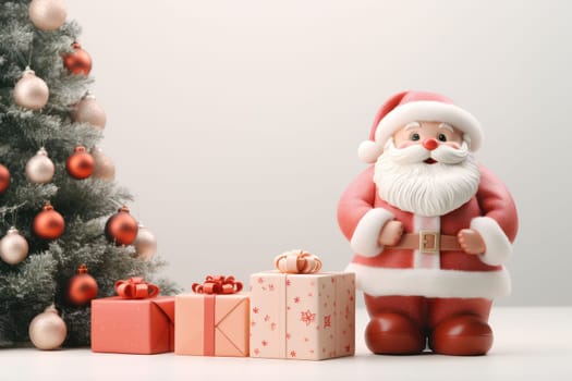 Christmas festival with copy space, Santa Claus, Generative AI.