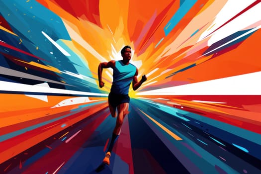marathon poster design abstract background.