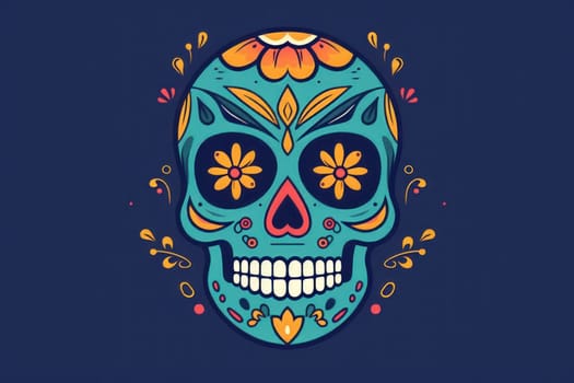 day of the dead flat logo.