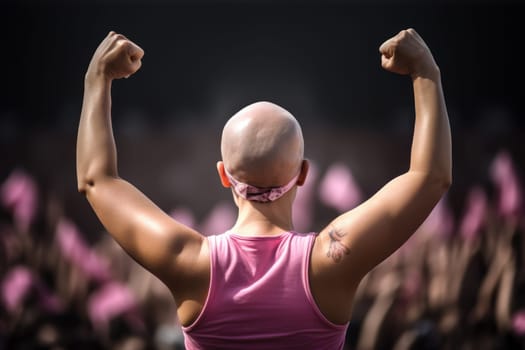 breast cancer fighter concept background.