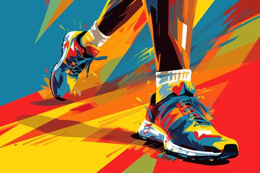 marathon poster design abstract background.