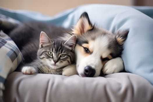 Puppy and kitten Generative AI.