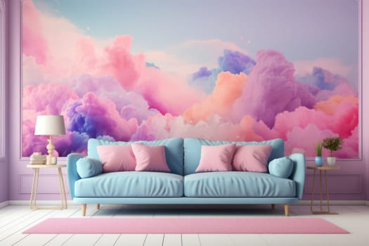 Abstract background with rainbow LGBTQ Genarative AI.