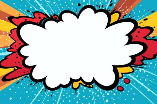 Speech bubble burst comic art illustration.