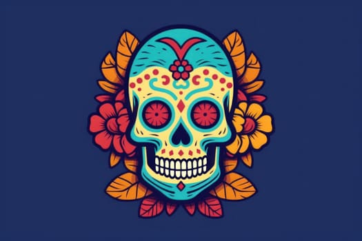 day of the dead flat logo.