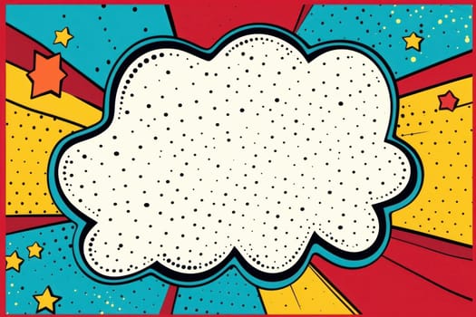 Speech bubble burst comic art illustration.
