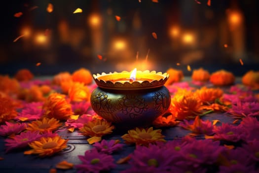Happy Diwali Celebration concept background.