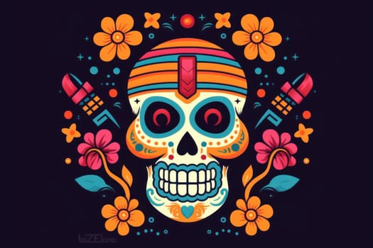 day of the dead flat logo.