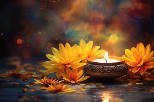 Happy Diwali Celebration concept background.