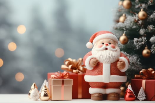 Christmas festival with copy space, Santa Claus, Generative AI.