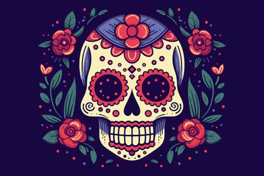 day of the dead flat logo.