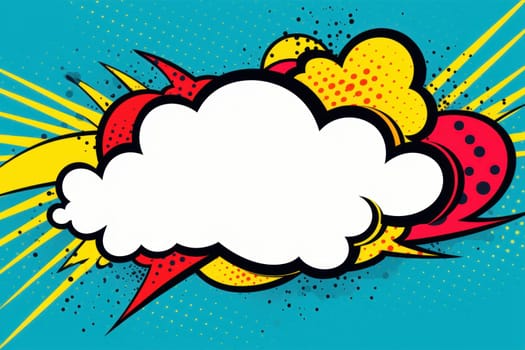 Speech bubble burst comic art illustration.