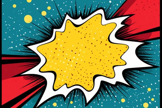 Speech bubble burst comic art illustration.