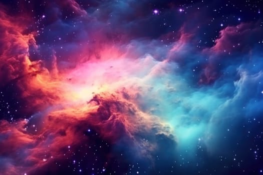 Colorful space galaxy cloud nebula background wallpaper.