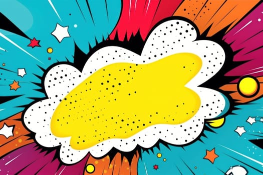 Speech bubble burst comic art illustration.