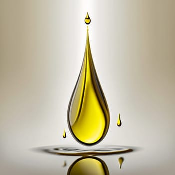 Oil drop isolated on braun background as industrial or petroleum concept. jpg illustration High quality image