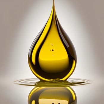 Oil drop isolated on braun background as industrial or petroleum concept. jpg illustration High quality image