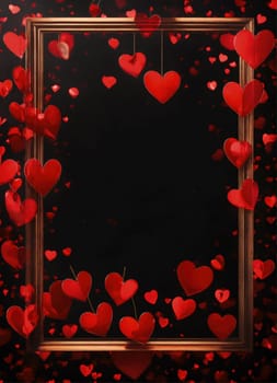 Banner postcard for Valentine's Day. generate ai beautiful