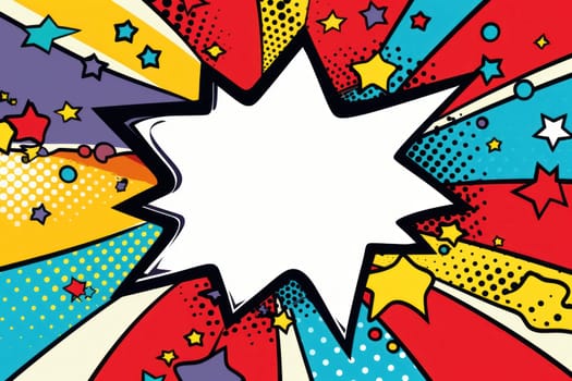 Speech bubble burst comic art illustration.