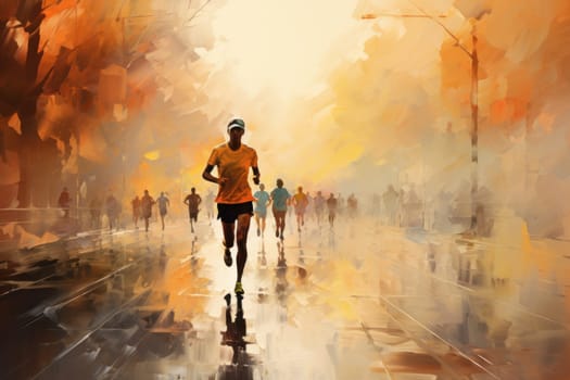 marathon poster design abstract background.