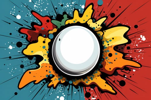 Speech bubble burst comic art illustration.