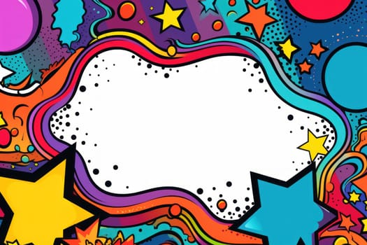 Speech bubble burst comic art illustration.