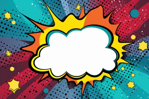 Speech bubble burst comic art illustration.