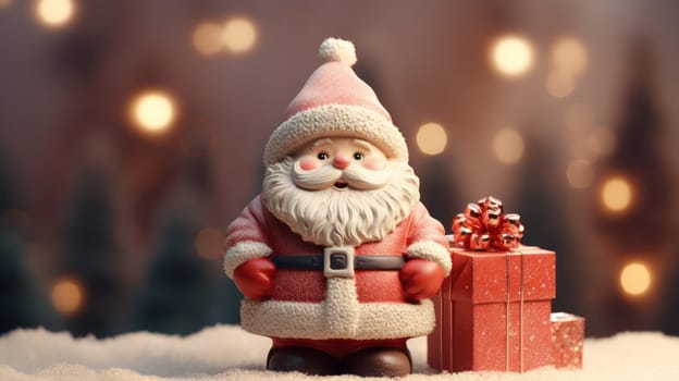 Christmas festival with copy space, Santa Claus, Generative AI.