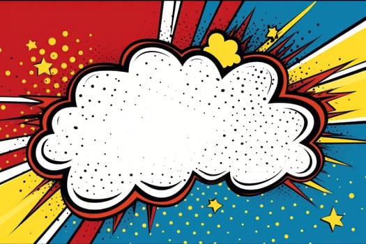 Speech bubble burst comic art illustration.