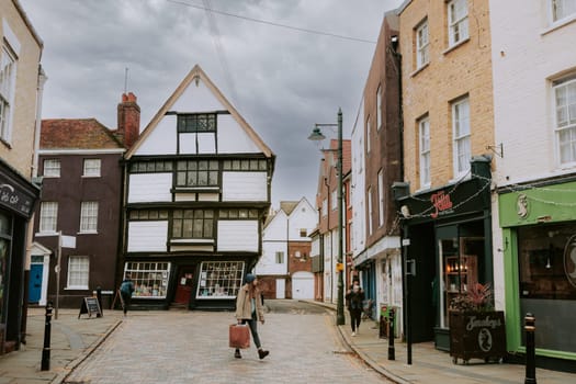 The crooked house on a cloudy day