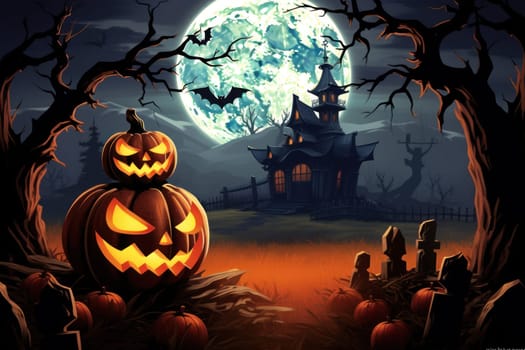 abstract halloween wallpaper or poster illustrations.