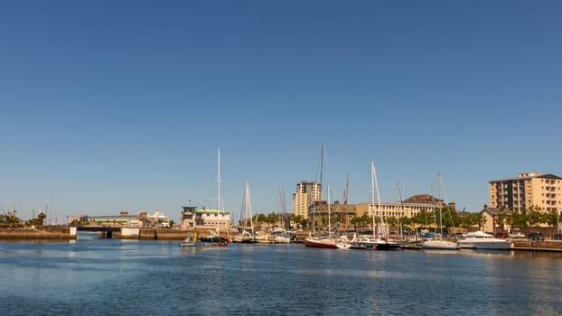 Cherbourg Harbor in Normandy, France. Peninsula of Cotentin