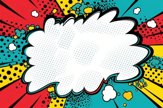 Speech bubble burst comic art illustration.