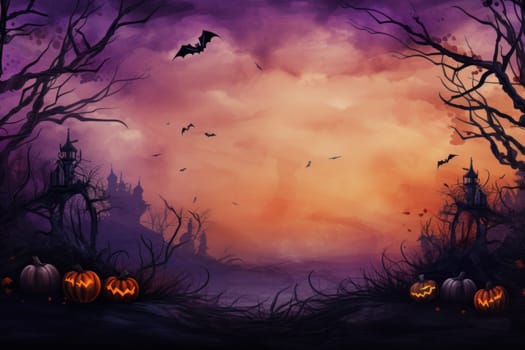 Halloween Day on the abstract background.