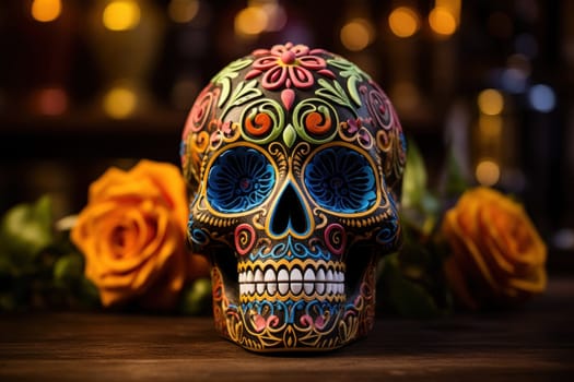 Photo of Day of the dead concept background.