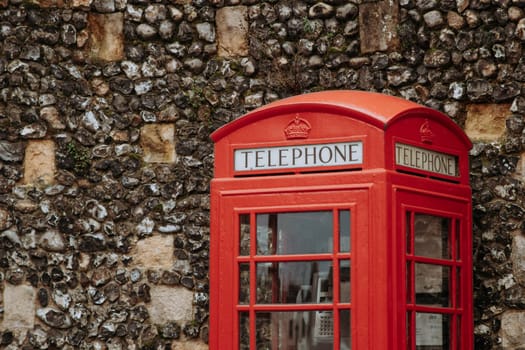 The iconic british telephone box. High quality photo