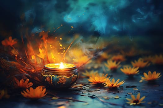 Happy Diwali Celebration concept background.