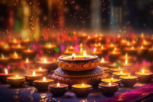 Happy Diwali Celebration concept background.