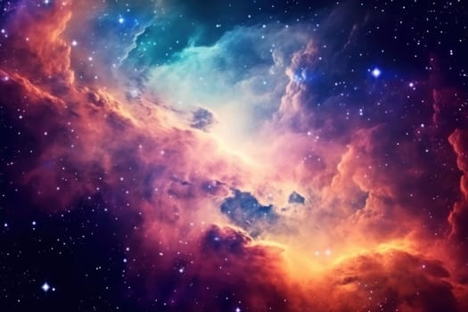 Colorful space galaxy cloud nebula background wallpaper.