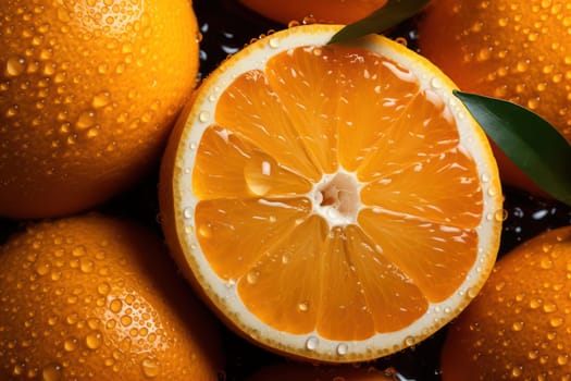Fresh fruit with water splash, Generative AI.