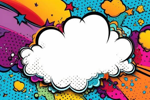 Speech bubble burst comic art illustration.