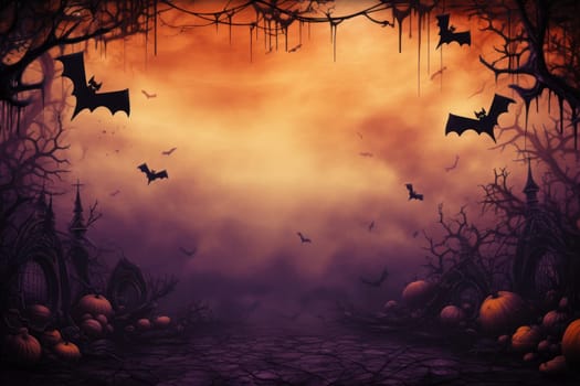 Halloween Day on the abstract background.