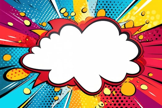 Speech bubble burst comic art illustration.