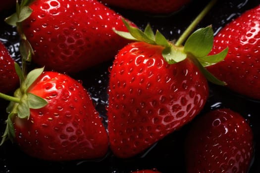 Fresh fruit with water splash, Generative AI.