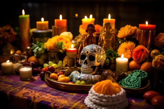 Photo of Day of the dead concept background.