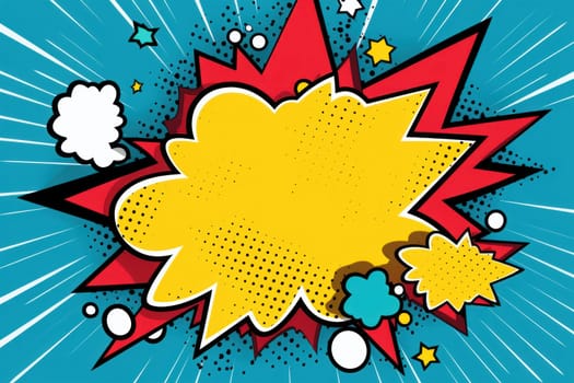 Speech bubble burst comic art illustration.